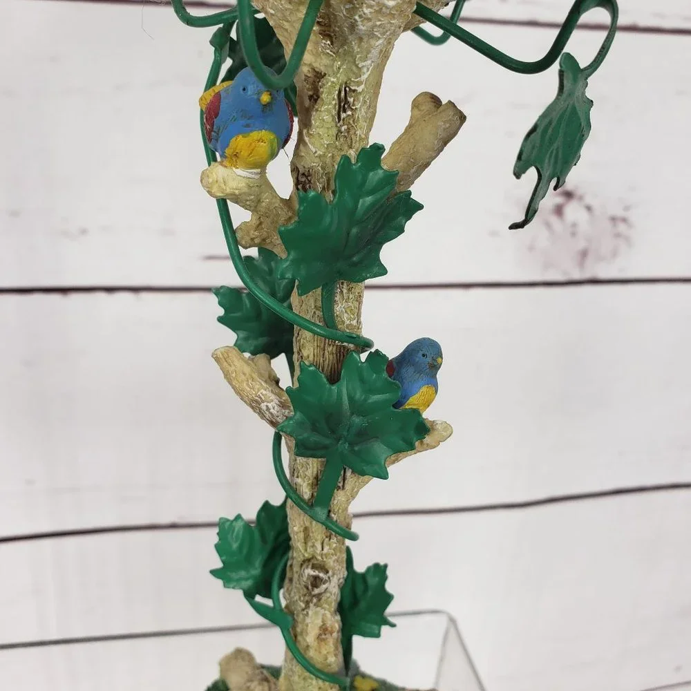 Vintage Russ 15068 BirdHouse‎ Candle Stick Holder Bird Floral Table Scape 9.5